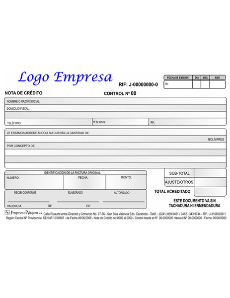 Nota de Crédito
