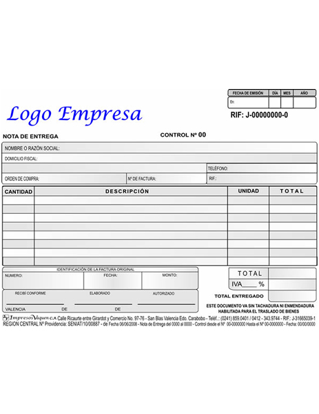 Orden de Entrega