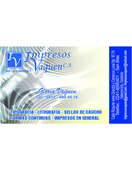 Tarjetas de Presentación